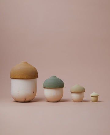 Houten speelgoed set - Matryoshka acorn - Raduga Grez